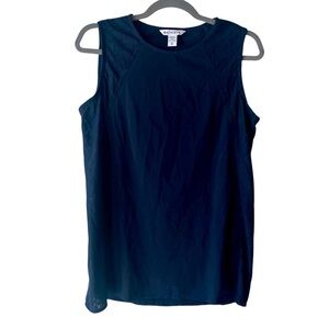 Athleta Zephyr Lace Tank navy blue sleeveless workout top lightweight size xs